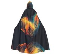 WZYCWB Line Strokes - Mantella con cappuccio per Halloween, unisex, per Halloween, carnevale, feste in maschera, giochi di ruolo