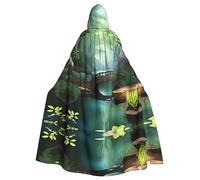 WZYCWB Little Bridge in the East - Mantello con cappuccio per adulti, unisex, ideale per feste, Halloween, Carnevale e cosplay