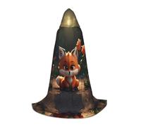 WZYCWB Little Fox and Rose Print S - Mantello con cappuccio | Costume cosplay, Halloween Anime Party Prop
