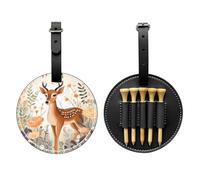 WZYCWB Little Fresh Deer - Borsa portaoggetti per tee da golf, con stampa speciale, design portatile con fibbia da appendere, Nero , Taglia unica, Valigia