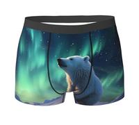 WZYCWB Little Polar Bear - Boxer da uomo con stampa, traspirante e ad asciugatura rapida, multiplo (S-XXL), nero, Small
