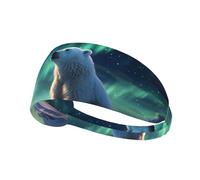WZYCWB Little Polar Bear - Fascia sportiva con stampa di orso, traspirante, per lo sport