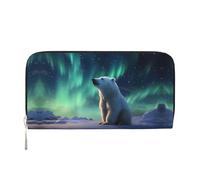 WZYCWB Little Polar Bear - Portafoglio con cerniera, perfetto per viaggi, affari e uso quotidiano. Contiene telefoni cellulari e contanti.