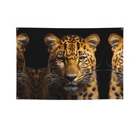 WZYCWB Lo striscione leopardo dagli occhi profondi per compleanni, canti natalizi, lauree e anniversari.