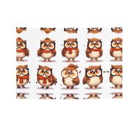 WZYCWB Lo striscione per feste con gufo appreso per compleanni, canti natalizi, lauree e anniversari.