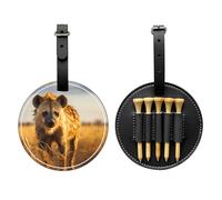 WZYCWB Lonely Hyena - Borsa portaoggetti per tee da golf, con stampa speciale, design portatile con fibbia da appendere, Nero , Taglia unica, Valigia