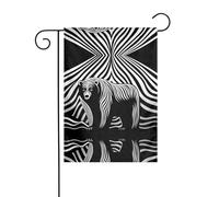 WZYCWB L'orso annerito. Bandiere decorative da giardino stampate, piccole bandiere impermeabili per esterni, decorazione per atmosfera festiva