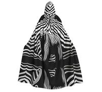 WZYCWB L'orso annerito. Mantello con cappuccio stampato - Perfetto per feste di Halloween, spettacoli teatrali e servizi fotografici.