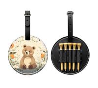 WZYCWB Lost Bear - Borsa portaoggetti per tee da golf con stampa speciale, design portatile con fibbia da appendere, Nero , Taglia unica, Valigia