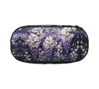 WZYCWB Lots of Violets - Astuccio portamatite di grande capacità, multifunzione, portatile e resistente, per ufficio e scuola, Nero , Taglia unica, Beauty Case