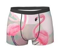 WZYCWB Love Flamingo Printed boxer da uomo - slip traspirante e ad asciugatura rapida, multiplo (S-XXL), nero, XX-Large