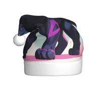 WZYCWB Maestoso cappello di Babbo Natale stampato leopardo, adatto per feste di Natale, feste di Capodanno e spettacoli teatrali.