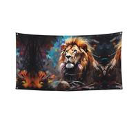 WZYCWB Maestoso e maestoso leone festa Banner decorazione festa banner adatto per feste di compleanno o decorazioni di vacanza