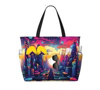WZYCWB Magnifica borsa da spiaggia città grande borsa da viaggio palestra piscina borsa con cerniera