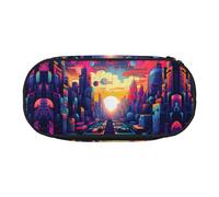 WZYCWB Magnificent City - Astuccio portamatite di grande capacità, multifunzione, portatile e resistente, per ufficio e scuola, Nero , Taglia unica, Beauty Case