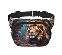 WZYCWB Majestic and Majestic - Marsupio sportivo con leone, alla moda e alla moda, borsa piccola da viaggio leggera