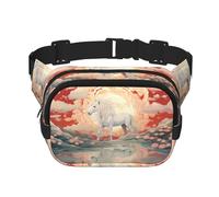 WZYCWB Majestic - Marsupio sportivo con cavallo bianco, alla moda e alla moda, borsa leggera da viaggio piccola