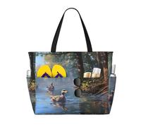 WZYCWB Mallard Ducks - Borsa da viaggio grande per piscina, palestra, piscina, con cerniera
