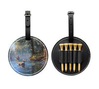 WZYCWB Mallard Ducks - Borsa portaoggetti per tee da golf con stampa speciale, design portatile con fibbia da appendere, Nero , Taglia unica, Valigia