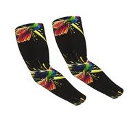 WZYCWB Maniche di protezione solare a forma di colibrì incandescente, adatte per tutte le stagioni, adatte per golf, ciclismo, pesca, giardinaggio, ecc.