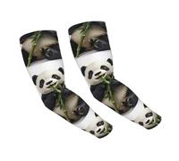 WZYCWB Maniche di protezione solare con ciondolo a forma di panda, adatte per tutte le stagioni, adatte per golf, ciclismo, pesca, giardinaggio, ecc.
