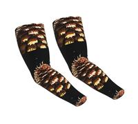 WZYCWB Maniche di protezione solare olografiche a forma di pigna, adatte per tutte le stagioni, adatte per golf, ciclismo, pesca, giardinaggio, ecc.