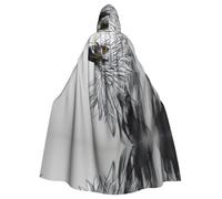 WZYCWB Mantella con cappuccio per adulti con disegno di un'aquila, unisex, per Halloween, Carnevale e cosplay