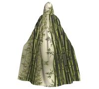 WZYCWB Mantella con cappuccio per Halloween, con stampa in bambù, per adulti, unisex, per Halloween, carnevale, feste in maschera, giochi di ruolo