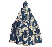WZYCWB Mantella con cappuccio per Halloween, unisex, con stampa floreale, per adulti, per Halloween, carnevale, feste in maschera, giochi di ruolo