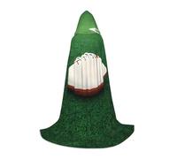 WZYCWB Mantello bianco con cappuccio per ragazzi con stampa a forma di pallone da rugby, perfetto per costumi da maghi e giochi di ruolo (S-L)