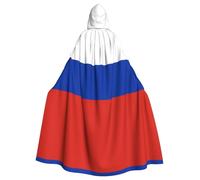 WZYCWB Mantello con cappuccio con motivo bandiera russa, costume cosplay per uomini e donne, costume da gioco di ruolo per adulti di Halloween