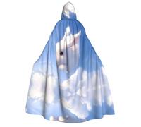 WZYCWB Mantello con cappuccio con motivo coniglio bianco | Perfetto per Halloween, feste in maschera e feste a tema.