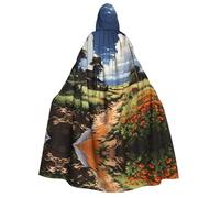 WZYCWB Mantello con cappuccio con motivo scenario idilliaco | Perfetto per Halloween, feste in maschera e feste a tema.