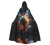 WZYCWB Mantello con cappuccio da tennis Lightning Fever con fantasia Halloween mantello rave festa e riunione di famiglia