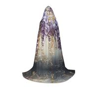 WZYCWB Mantello con cappuccio M con stampa floreale viola cristallo | costume cosplay, Halloween anime party Prop