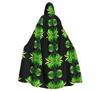 WZYCWB Mantello con cappuccio minimalista Monstera Leaf Halloween adatto per feste di carnevale giochi di ruolo costumi