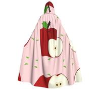 WZYCWB Mantello con cappuccio per adulti con frutto rosso dei cartoni animati: perfetto per feste di Halloween, cosplay, spettacoli teatrali e riunioni a tema.