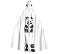 WZYCWB Mantello con cappuccio semplice con motivo panda | Perfetto per Halloween, feste in maschera e feste a tema.