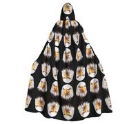 WZYCWB Mantello con cappuccio stampato aquila calva di poppa, adatto per feste in maschera, feste di Halloween cosplay