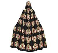 WZYCWB Mantello con cappuccio stampato con aquila di montagna adatto per feste in maschera, feste di Halloween cosplay