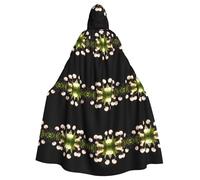 WZYCWB Mantello con cappuccio stampato con dente di leone astratto adatto per feste in maschera, oggetti di scena cosplay per feste di Halloween