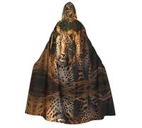 WZYCWB Mantello con cappuccio stampato con due fratelli leopardati: perfetto per feste di Halloween, spettacoli teatrali e servizi fotografici.