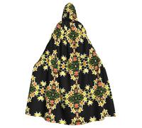 WZYCWB Mantello con cappuccio stampato con gigli luminosi adatto per feste in maschera, feste di Halloween cosplay