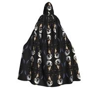 WZYCWB Mantello con cappuccio stampato con panda rosso, adatto per feste in maschera, feste di Halloween e cosplay