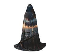 WZYCWB Mantello con cappuccio stampato con ponte di osservazione | Costume cosplay, Halloween Anime Party Prop - M