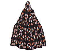 WZYCWB Mantello con cappuccio stampato Fantasy Fox adatto per feste in maschera, feste di Halloween cosplay
