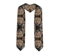 WZYCWB Mantello da laurea con stampa leopardata dagli occhi grandi (182,9 cm), regalo di laurea, pieno di senso cerimoniale,