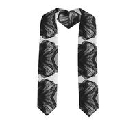 WZYCWB Mantello da laurea con velo Mercury stampato (182,9 cm), regalo di laurea, pieno di senso cerimoniale,