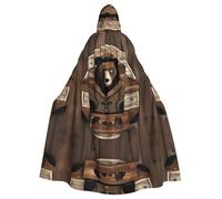 WZYCWB Mantello rustico Lodge Bear decorazione Halloween, mantello con cappuccio di grandi dimensioni per adulti, mantello unisex per carnevale per mascherata, gioco di ruolo