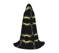 WZYCWB Mantide incandescente stampata grande mantello con cappuccio, costume per feste di vacanza, accessorio per feste di carnevale, taglie S/M/L